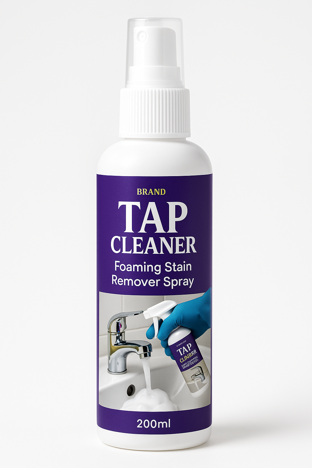 Foaming Stain Remover Spray for Bathroom Taps, Basins, Showers & Floor Tiles – 200ml (Pack of 2)